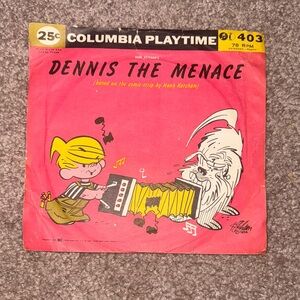 Vintage 1948 Dennis the Menace 78 RPM Record with Sleeve